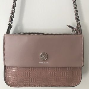 Anne Klein Pink Faux Leather Crossbody bag